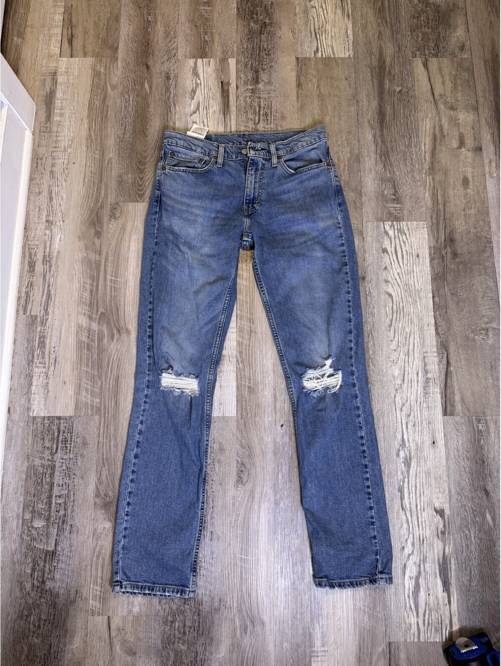 Levi's 511 Slim Fit Distressed Jeans Men's W31 L32 Blue Denim
